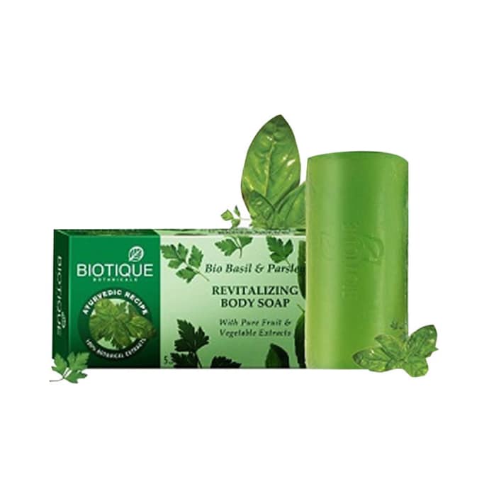 Biotique bio basil and parsley revitalizing body soap